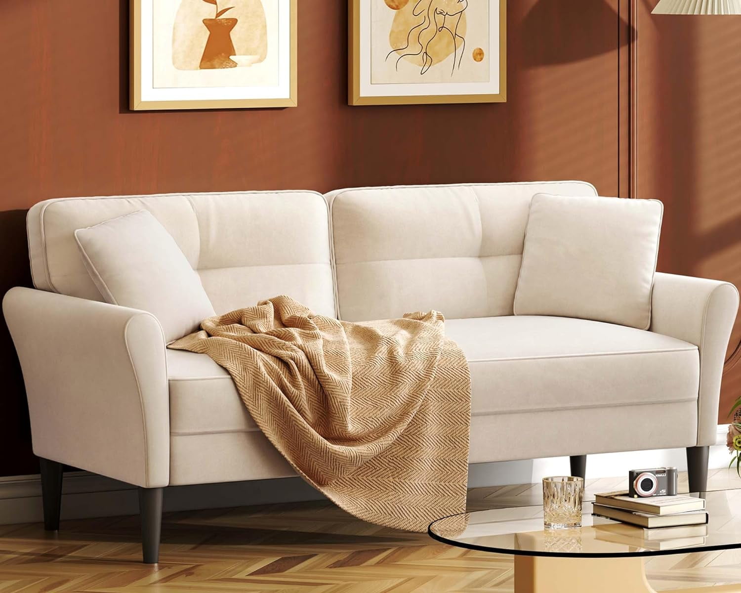 69" Blue Couch, Loveseat Sofa, Couches for Living Room, Comfy Sofas for ...