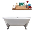 thumbnail image 1 of 69" Cast Iron R5001-CH-CH Soaking Clawfoot Tub and Tray with External Drain, 1 of 11