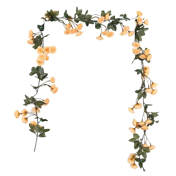 69 Heads Artificial Rose Hanging Silk Roll Flowers Wall Decor Rattan Home Decor