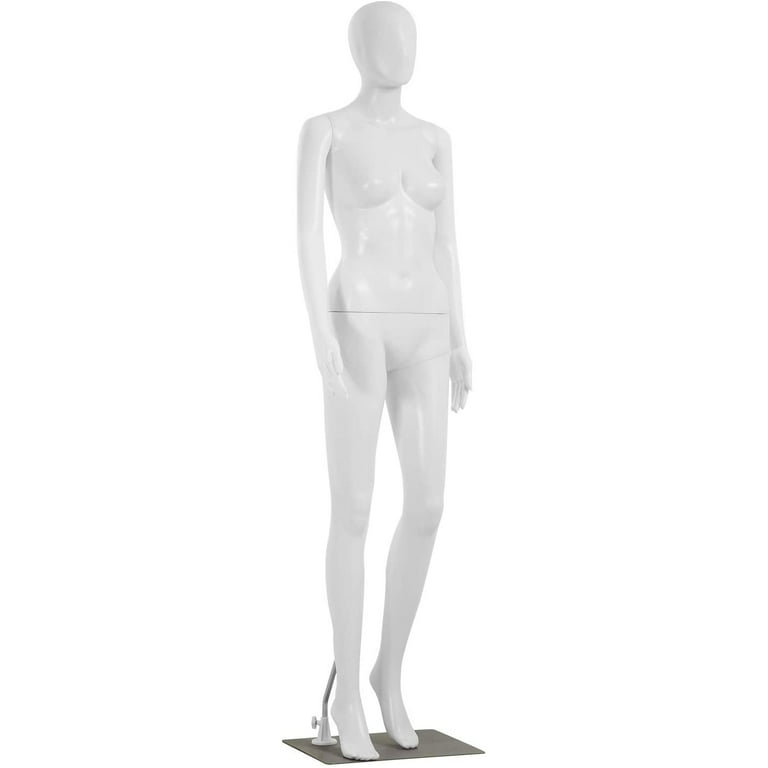 Bonnlo Female Mannequin Full Body Adjustable Mannequin Torso Dress Form  with Metal Base 68inch, Detachable Plastic for Displays Women, Realistic