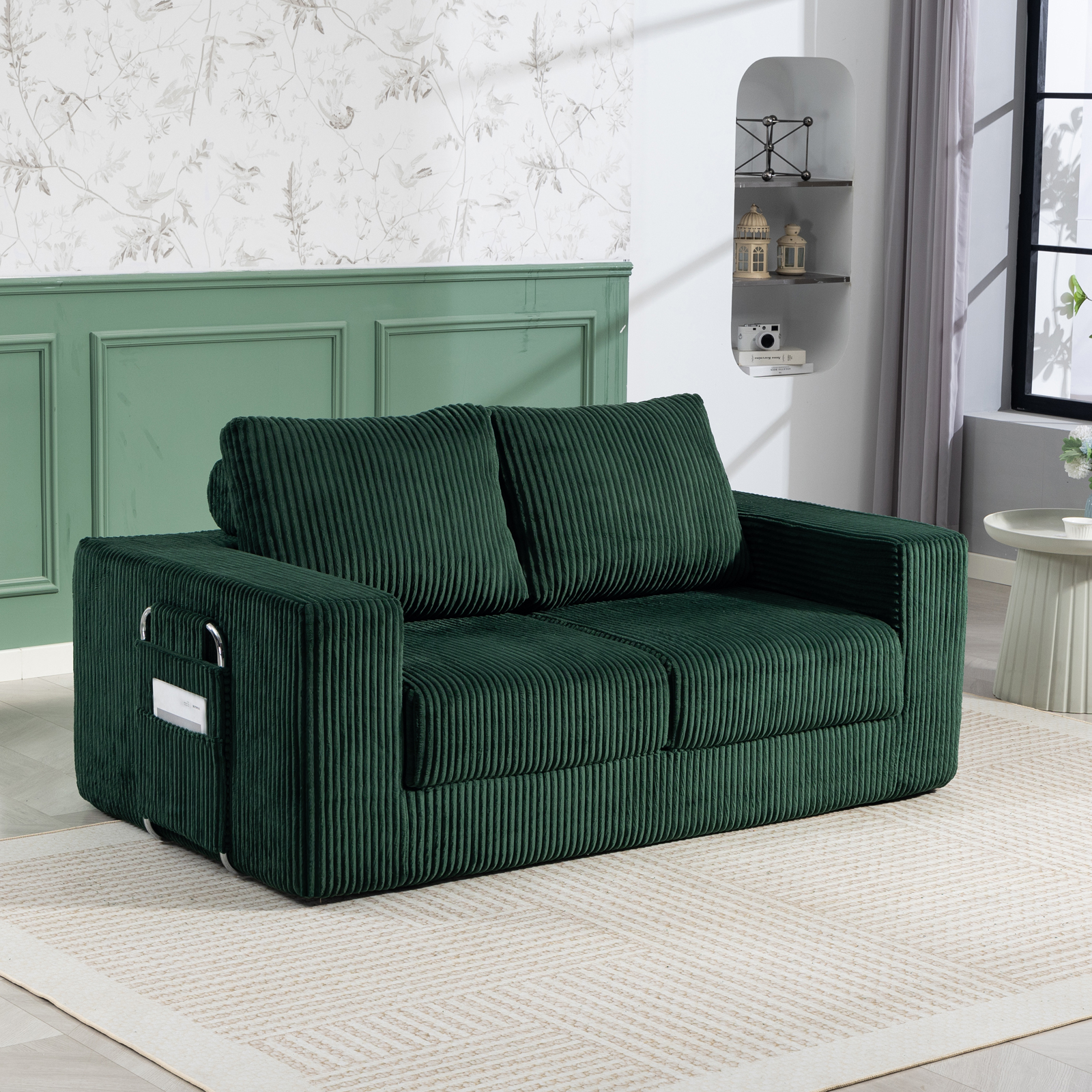 69 Inches Convertible Sofa Bed Boneless 2 Seats Loveseat Sleeper Sofa 2 Seater Small Couch 3-in-1 Folding Sofa Floor Sofa with Deep Seat No Assemble Required