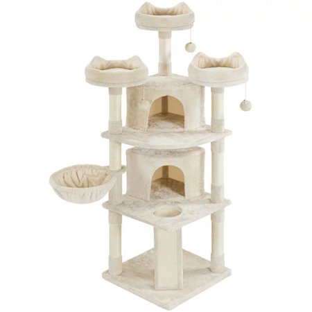 69'' Large Cat Tree Tower Beige
