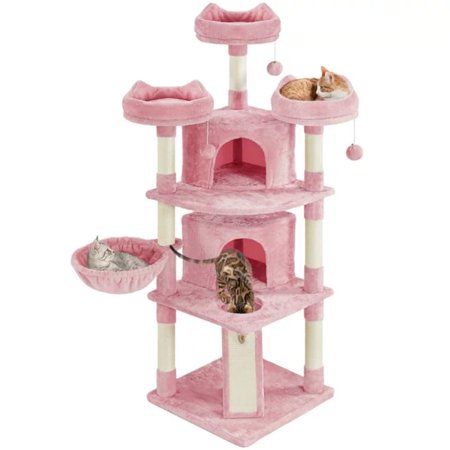 69'' Large Cat Tree Tower Pink