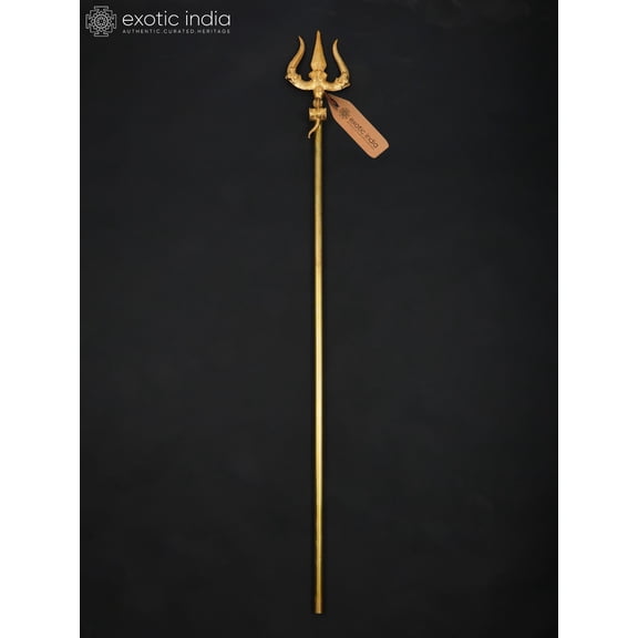 69" Large Lord Shiva's Trishul/Trident in Brass