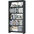 thumbnail image 1 of 69" Metal Bookshelf,5 Tier Library Bookcase,Bedroom Bookshelves and Bookcases,Tall Book Case/Shelves for Living Room,Office,Black Large Bearing Book Shelf, 1 of 6