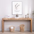 thumbnail image 1 of 69" Natural Seagrass Console Table – Handwoven Top with Engineered Wood Frame, 1 of 9