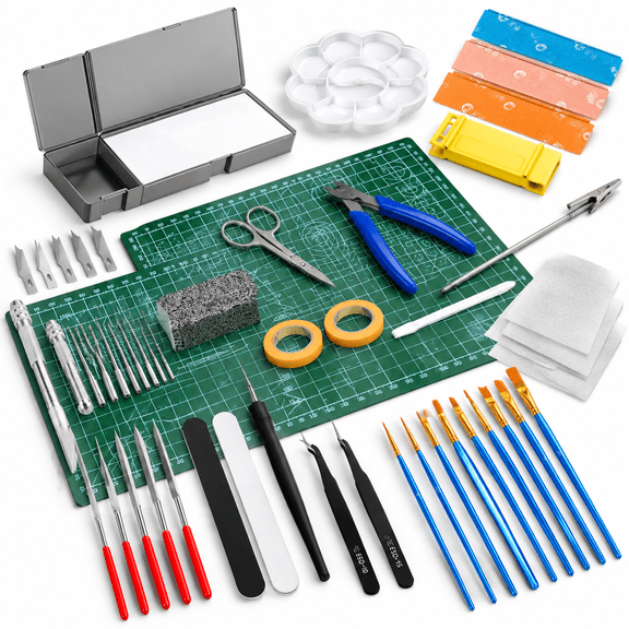 69-Piece Model Building and Repair Tool Set for Hobbyists and Modelers