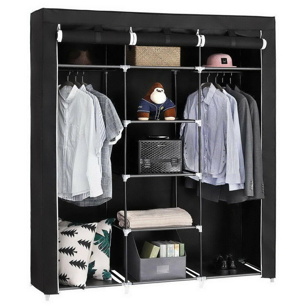 69" Portable Closet Wardrobe Clothes Ample Storage Space Organizer