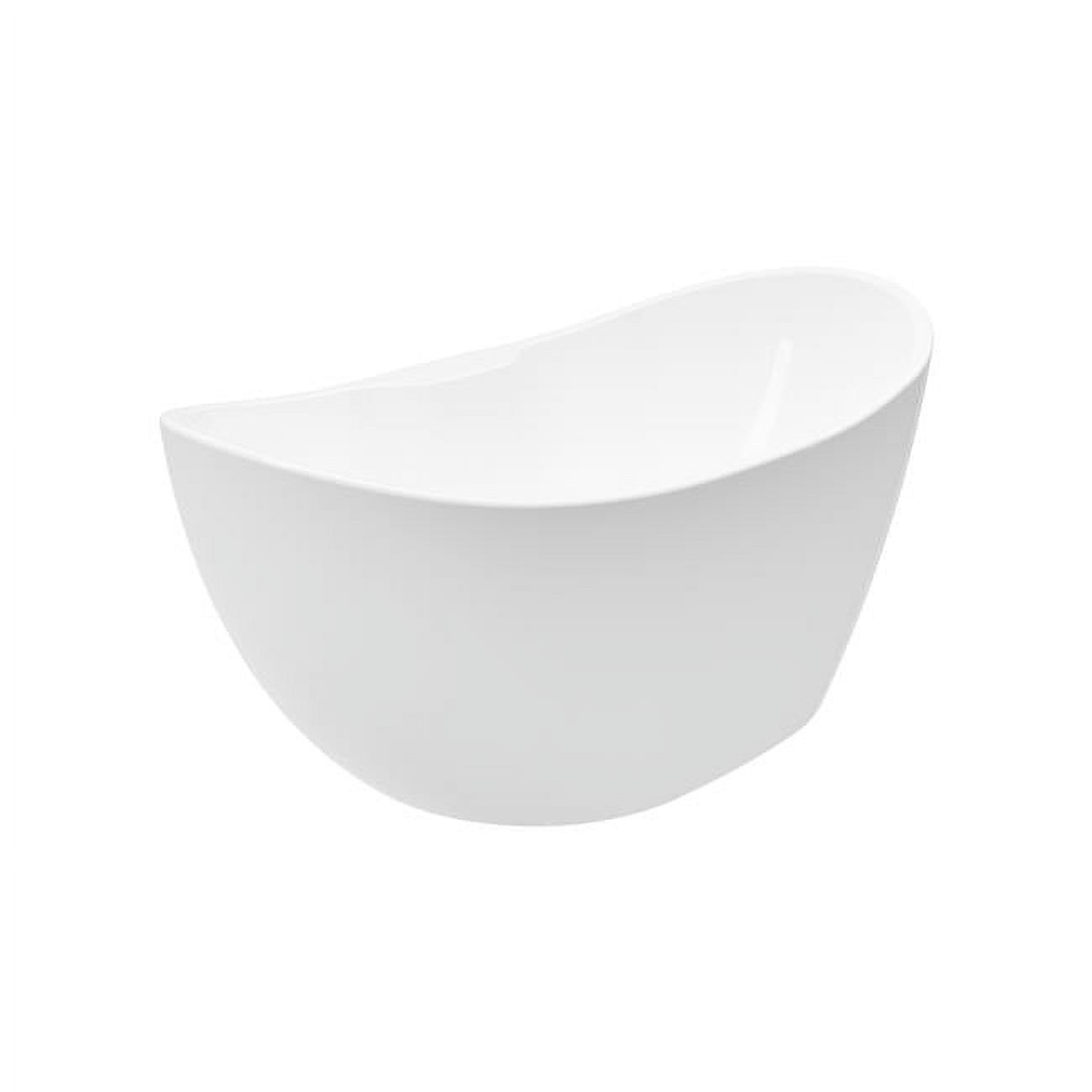Olivios 69'' White Acrylic Freestanding Soaking Bathtub