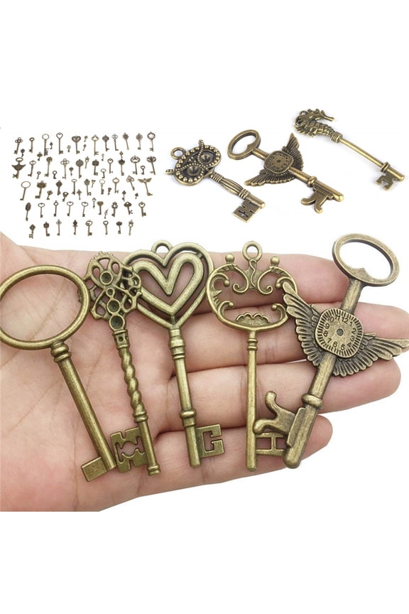 69 Type Bronze Vintage Skeleton Keys Vintage Keys Charms Skeleton Key Set