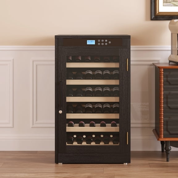 69 bottles LED Touch Screen Display Constant Temperature Black Grape Wine Cooler (LTL carry)