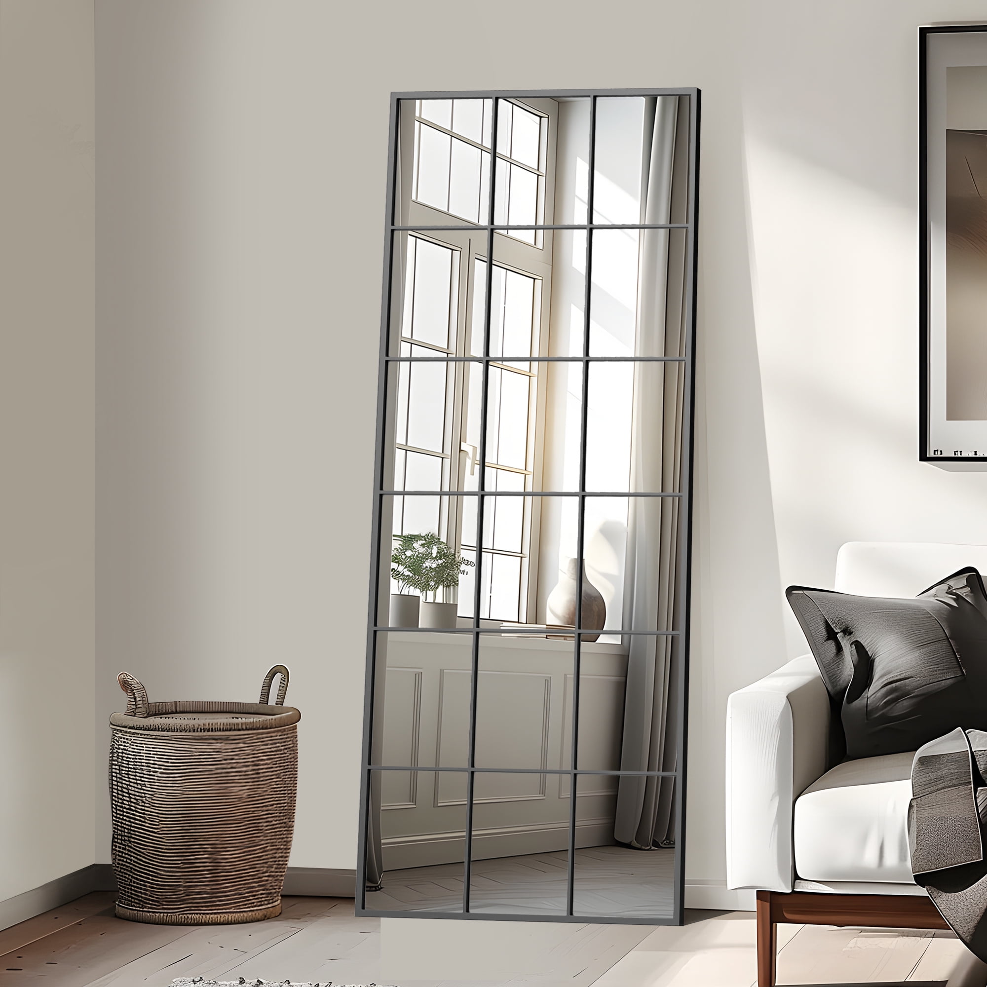Free Shipping! Dovelina 69x30 Rectangle Full Length Windowpane Floor ...