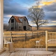 thumbnail image 1 of 69"x98" Wall Mural Peel and Stick Wallpaper Rustic Farmhouse Vintage Barn Country Field Landscape Rustic Wall Decor Self Adhesive Removable Wall Stickers for Bedroom Living Room, 1 of 7