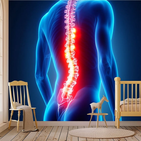 69"x98" Wall Mural Peel and Stick Wallpaper 3D sacral spine painful Wall Decor Self Adhesive Removable Wall Stickers for Bedroom Living Room