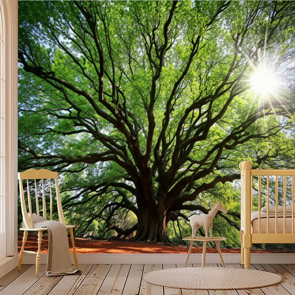 69"x98" Wall Mural Peel and Stick Wallpaper South Oak Tree Nature Scenic Wall Decor Self Adhesive Removable Wall Stickers for Bedroom Living Room