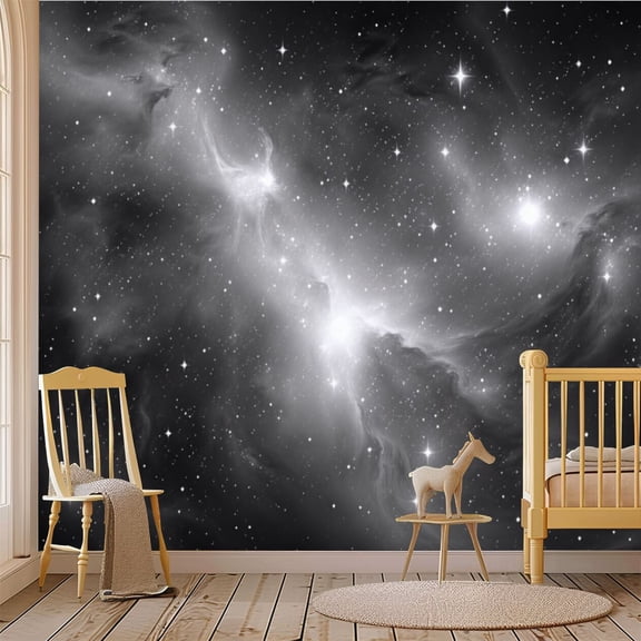 69"x98" Wall Mural Peel and Stick Wallpaper Starry Night Sky Nebula Clouds Wall Decor Self Adhesive Removable Wall Stickers for Bedroom Living Room