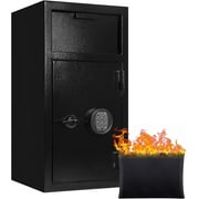 4.0 Cuft Fireproof Drop Safe Box,Depository Safes with Drop Slot Digital Combination and Anti-Fishing, Cabinet with Built-In,Security Money Safe for Home Hotel Business Office Home