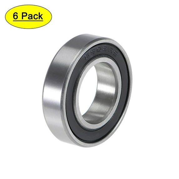 6902-2RS Deep Groove Ball Bearings 15mmx28mmx7mm Double Sealed Chrome Steel P5 6pcs