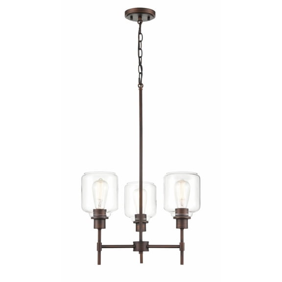 6903-RBZ Millennium Lighting Asheville - 3 Light Chandelier-29.5 Inches Tall and 19 Inches Wide-Rubbed Bronze Finish    -Traditional Installation
