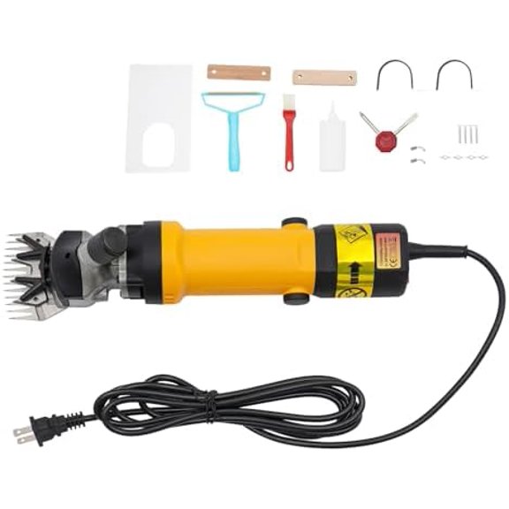 690W Electric Sheep Shears, Sheep Clippers with 6 Adjustable Speeds, Carpet Trimmer, Professional Shearing Machine for Goats, Rabbits and Tufting Rugs, Farm Livestock Grooming Kit$$Garden & Patio