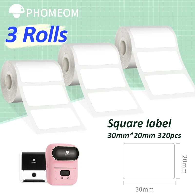 690pcs 3 Rolls Label Sticker For Phomemo M110 M200 M220 Self-Adhesive Direct Thermal Labels Printer Waterproof Label Paper 30x20mm 320x3 450a0fc7 C2a6 460d 8c72 F02aa2029dc0.10bd9d6681103219b32c26826742db1c