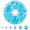 thumbnail image 1 of 690pcs 6 Sizes PaleTurquoise Flat Back Pearl Cabochon for Crafts Shoes Wedding Dress DIY Phone Nail Making (4mm 5mm 6mm 8mm 10mm 12mm), 1 of 8