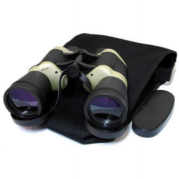 6918 Black & Tan Free Focus Binoculars 119m 1000m with Strap Pouch- 30 x 50