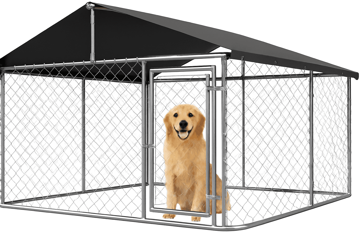 Jane Stone Outdoor Dog Playpen 79" x 79" x 65" Heavy Duty Dog Kennel House Mesh Dog Big Cage Pet Kennel Steel Fence with Secure Lock