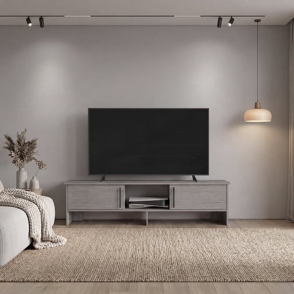 Noe Thornevia 65" TV Stand  Modern Entertainment Center with Open Shelving