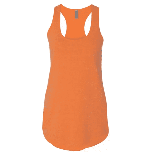 6933 Next Level Apparel French Terry Racerback Tank Neon Heather Orange 2XL
