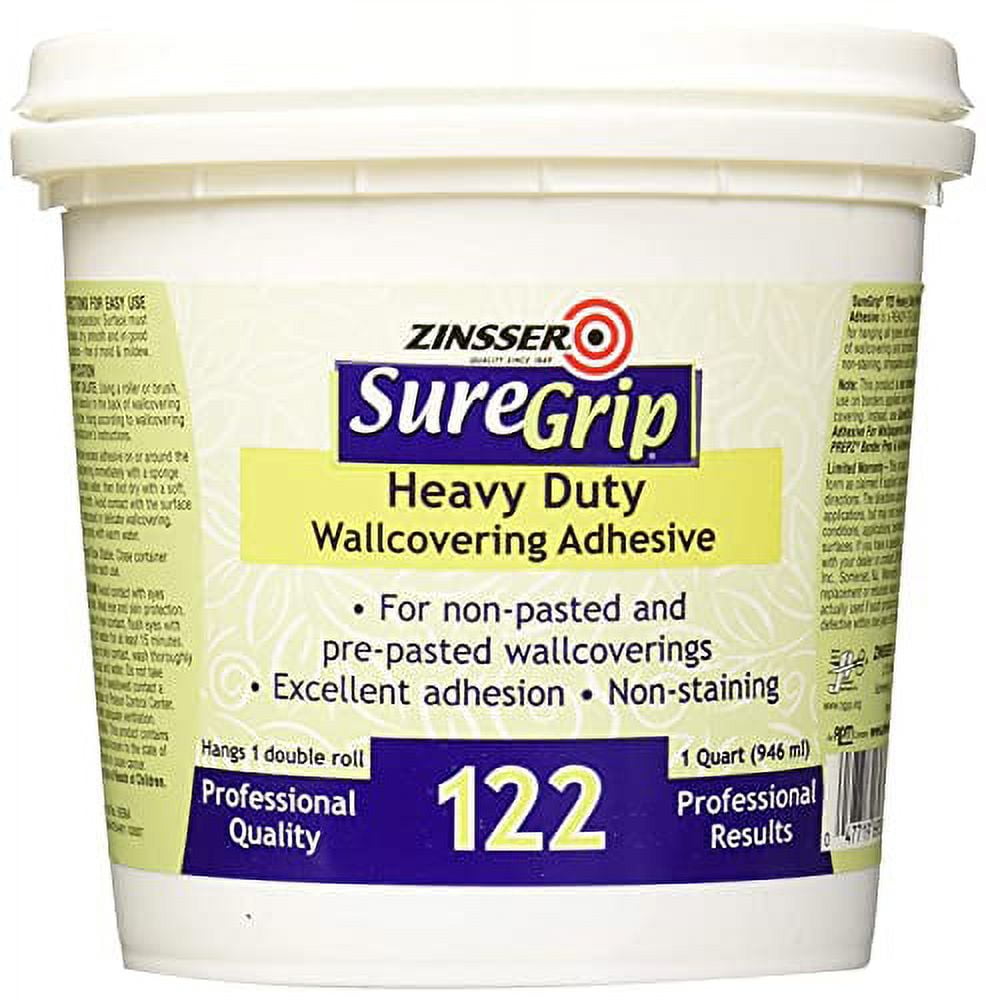 69384 SureGrip 122 Heavy Duty Wallcovering Adhesive, Quart