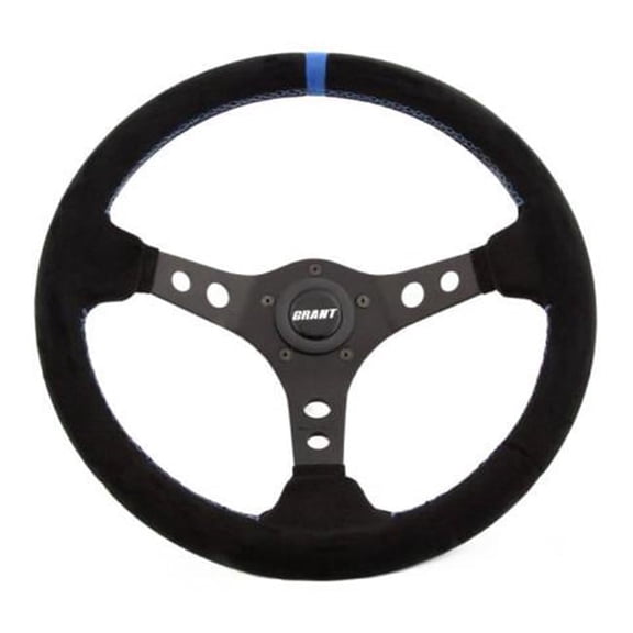 696 Steering Wheels Suede Series Steering Wheel 13.75 in. dia. 3-Spoke 3.50 in. Dish