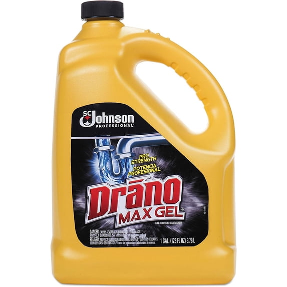 696642 Max Gel Clog Remover, Bleach Scent, 128 oz Bottle