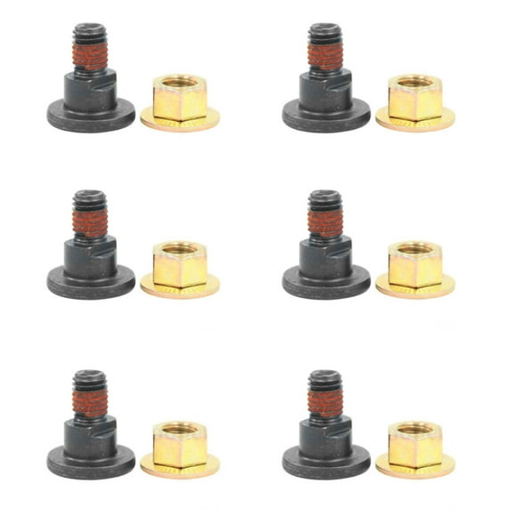 697552 Qty 6: Disc Mower Blade Bolt & Nut Fits Ford/New Holland 408 411 412 415
