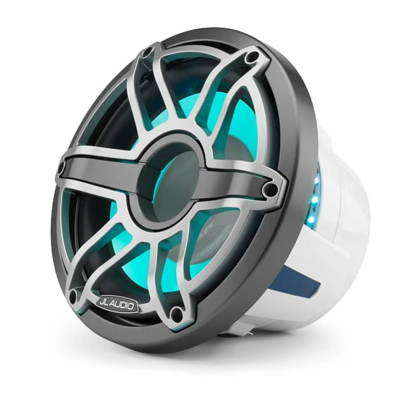 Jl Audio M6 10in Subwoofer With Titanium Sport Grille Infinite Baffle, Rgb Led