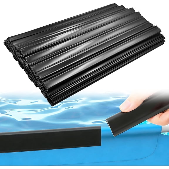 69PCS 15.75Inch Coping Strips for Overlap Above Ground Pool Liners Plastic Liner Clips Replacement Patch Kit for 27ft Round Pool