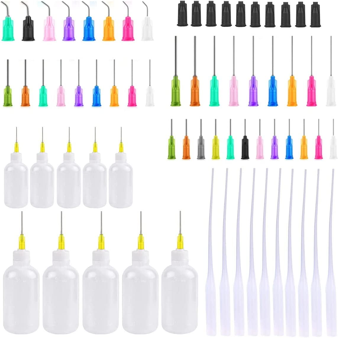 69Pcs 30ml 50ml Precision Tip Applicator Bottles Kit, Dispensers