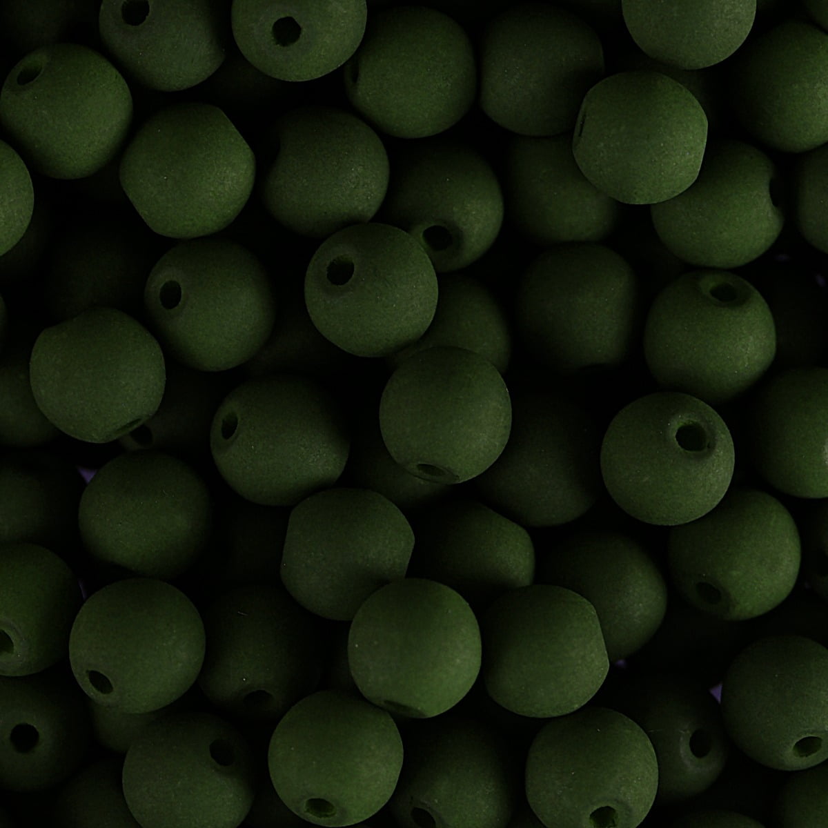 69pcs John Bead 8mm Czech Glass White Alabaster Velvet Dark Green Round Bead Strands for DIY Jewelry Making Crafts