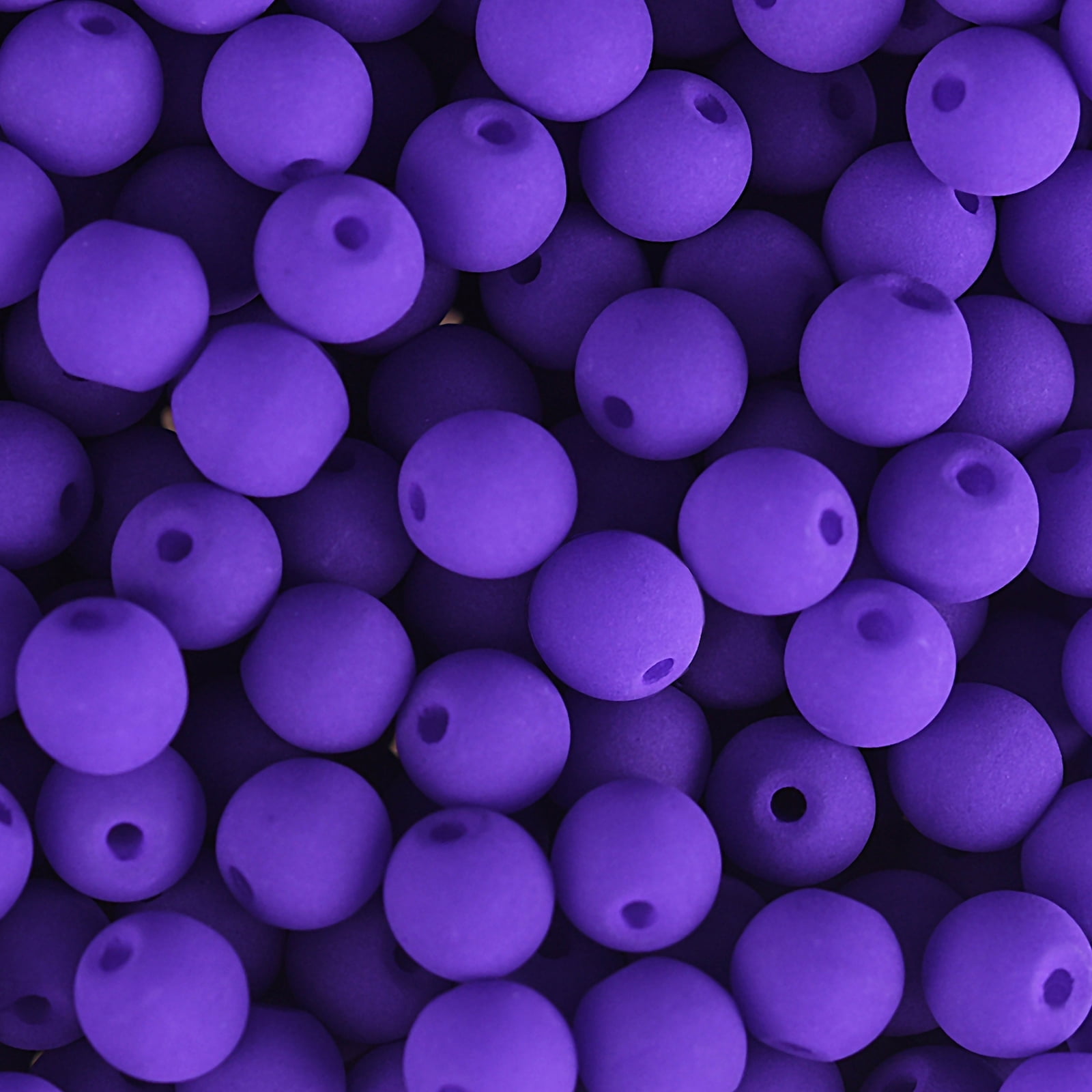 69pcs John Bead 8mm Czech Glass White Alabaster Velvet Violet Round Bead Strands for DIY Jewelry Making Crafts