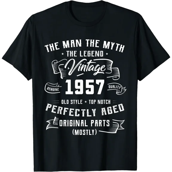 69th Birthday Gift Man Myth Legend 1957 69 for Years Old T-Shirt, Unisex T-Shirt