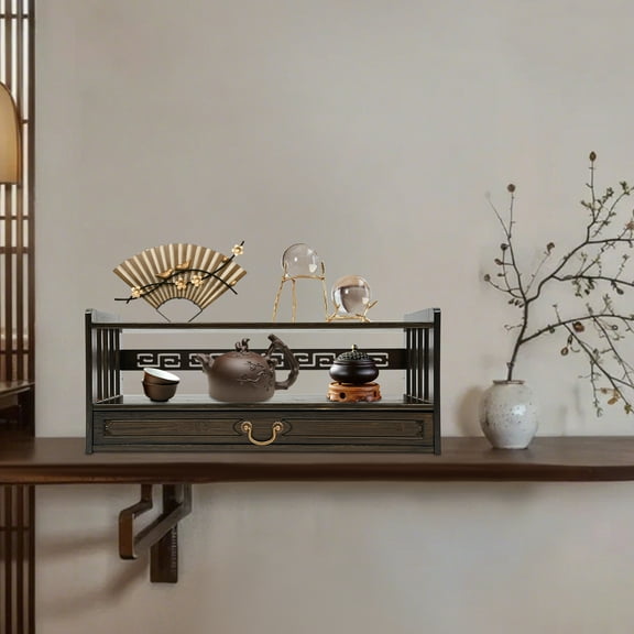 69x25cm Bamboo Altar Shelf 3-Tier Structure Heavy Duty for Ritual Items Display