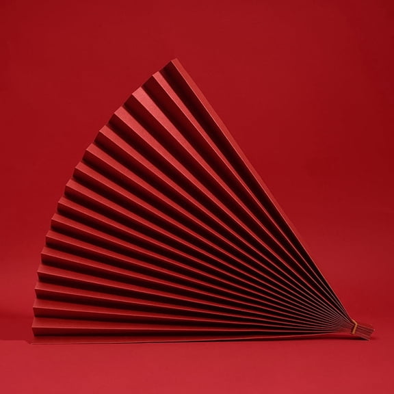 69x39cm Photo Props Hard Cardboard Folding Fan Photography Background Folded Paper