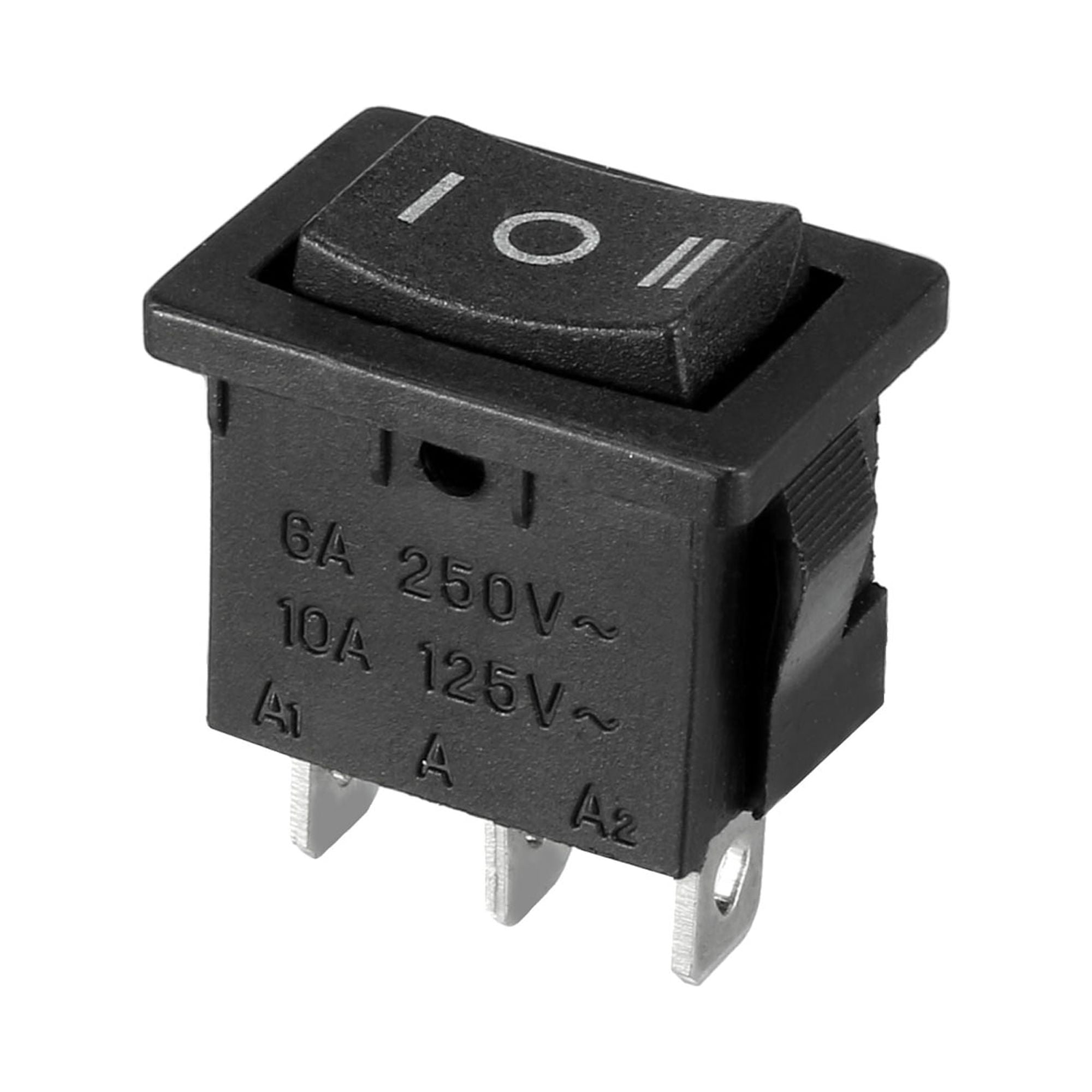 6A/250V 10A/125V SPST 3PIN 3 Position On/Off Boat Rocker Switch