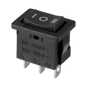6A/250V 10A/125V SPST 3-PIN 3 Position On/Off Boat Rocker Switch 21x15MM