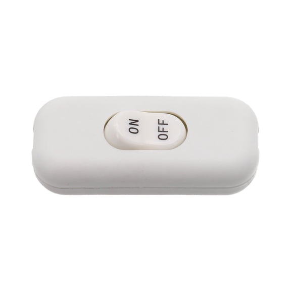 6A 250V Cord Rocker Switch for Electric Lamps Power Cables, Intermediate Inline On Off Switch with Screw Terminals for Desk Floor Wall Mirror Lights, PA Plastic Housing