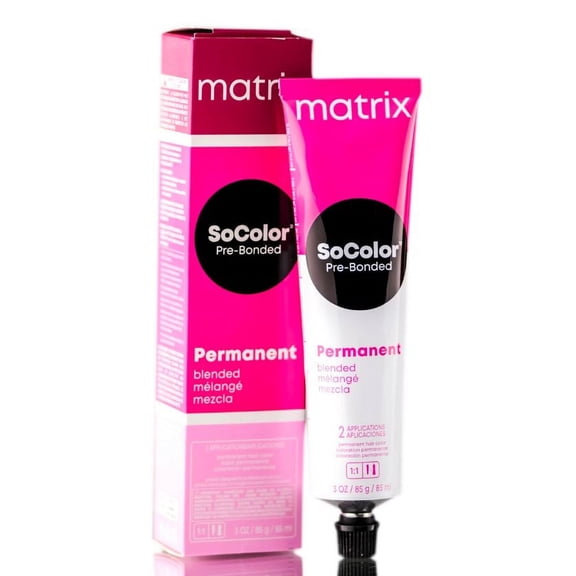 6A - Light Brown Ash , Matrix SoColor Pre-Bonded Permanent Blended Collection Cream Haircolor , Hair Beauty Product - Pack of 3 w/ Sleek Pin Comb