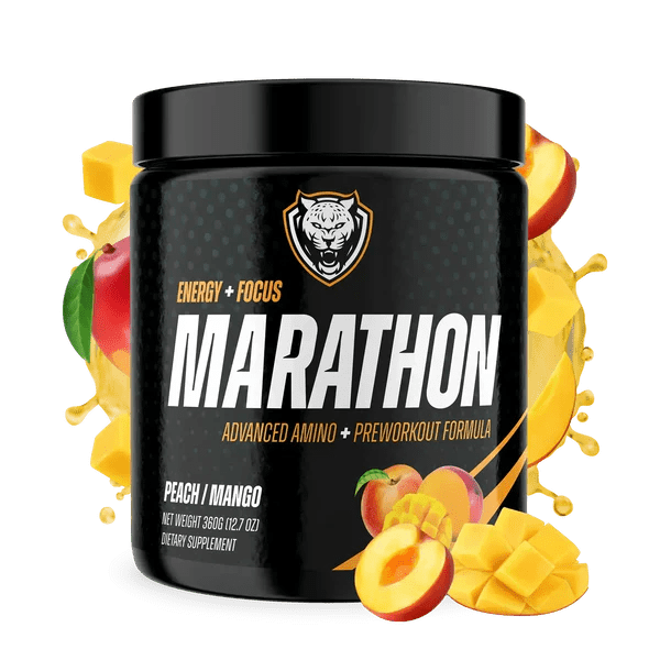 6AM Run Marathon, 12 Essential Amino Acids Plus Caffeine, Peach - Main Image