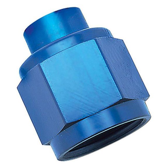 6AN Aluminum Fitting Cap, Blue Anodize