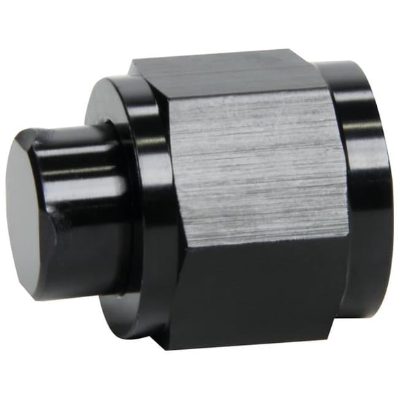 6AN Cap Fittings Plug Nuts, Black