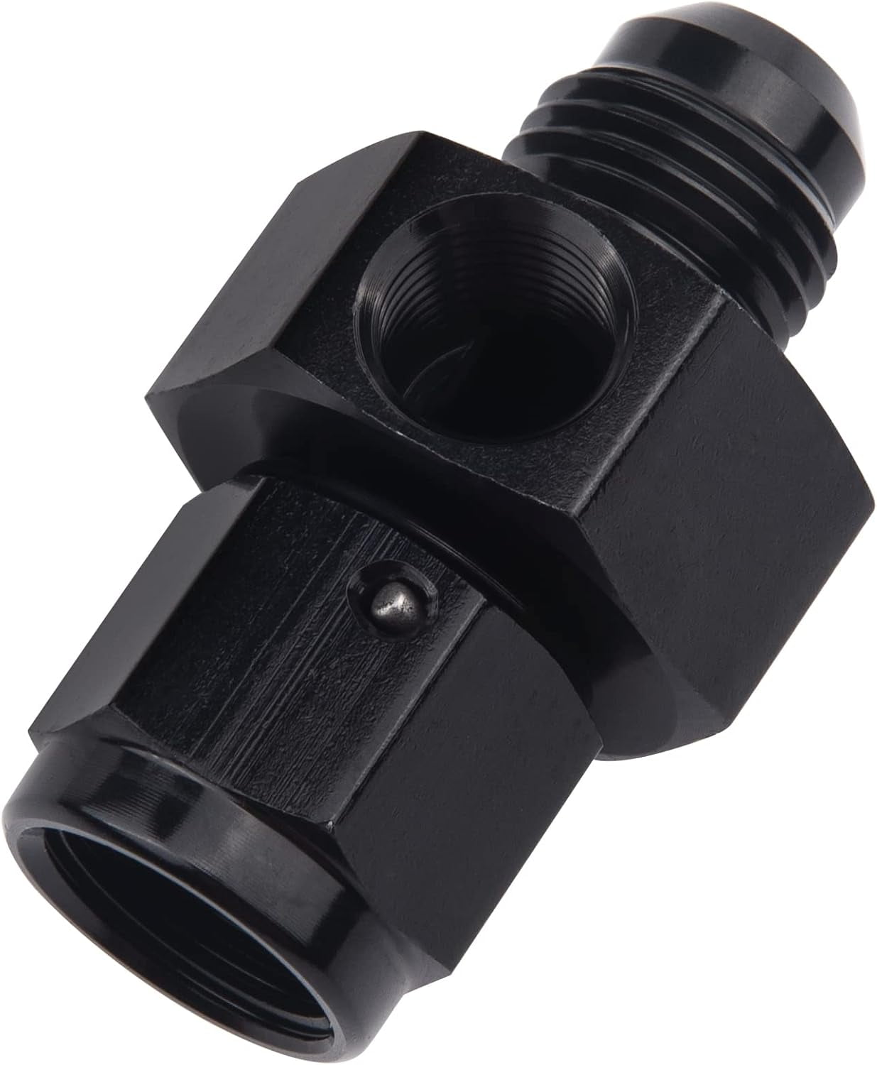 AN6 AN-6 Female-male Inc Inline Port 1/8 NPT Fuel Oil Pressure Gauge T Piece Adapter Black Kp9031 06 06 Black - Foto 5